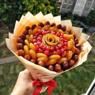 Съедобный букет 176. Букеты из сухофруктов и орехов